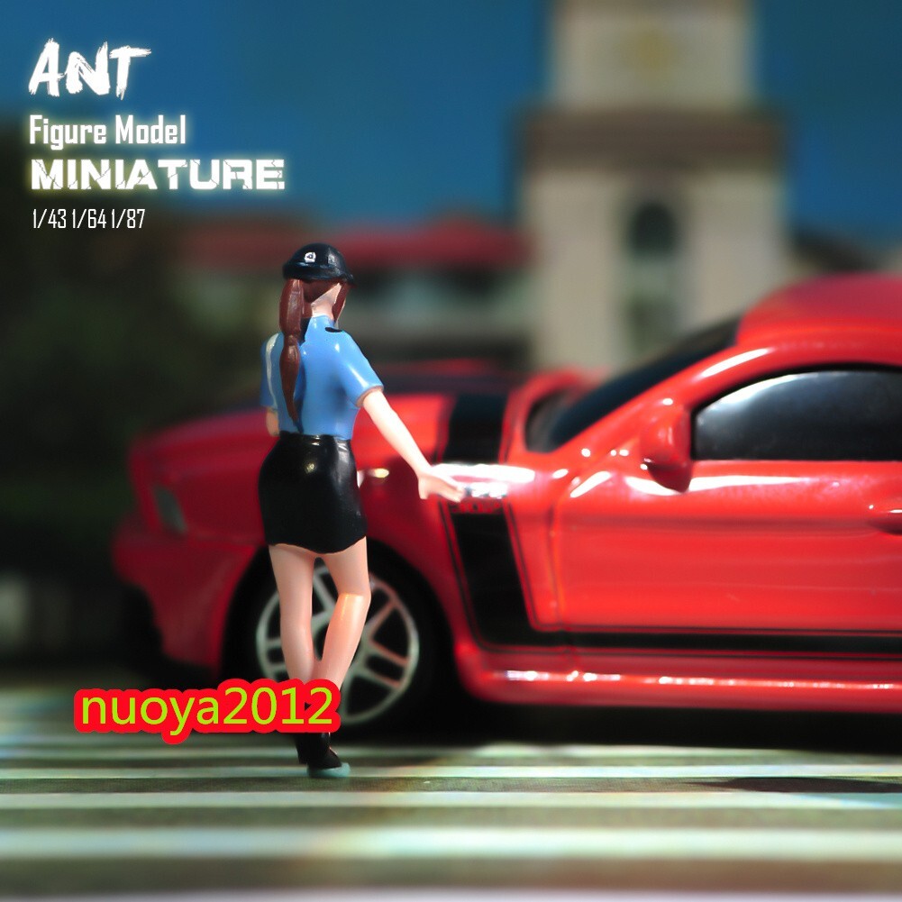 5pc 1/87 Police Girl Scene Props Miniatures Figures Model For Cars Vehicles Toys