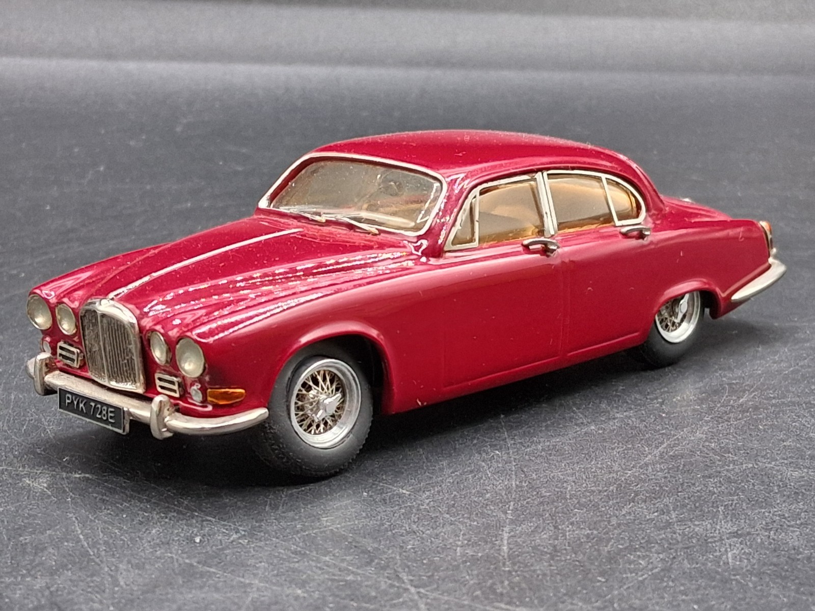 Vintage CJM Models 1/43 Scale Diecast 1967 Jaguar Burgundy HTF No Box Italy