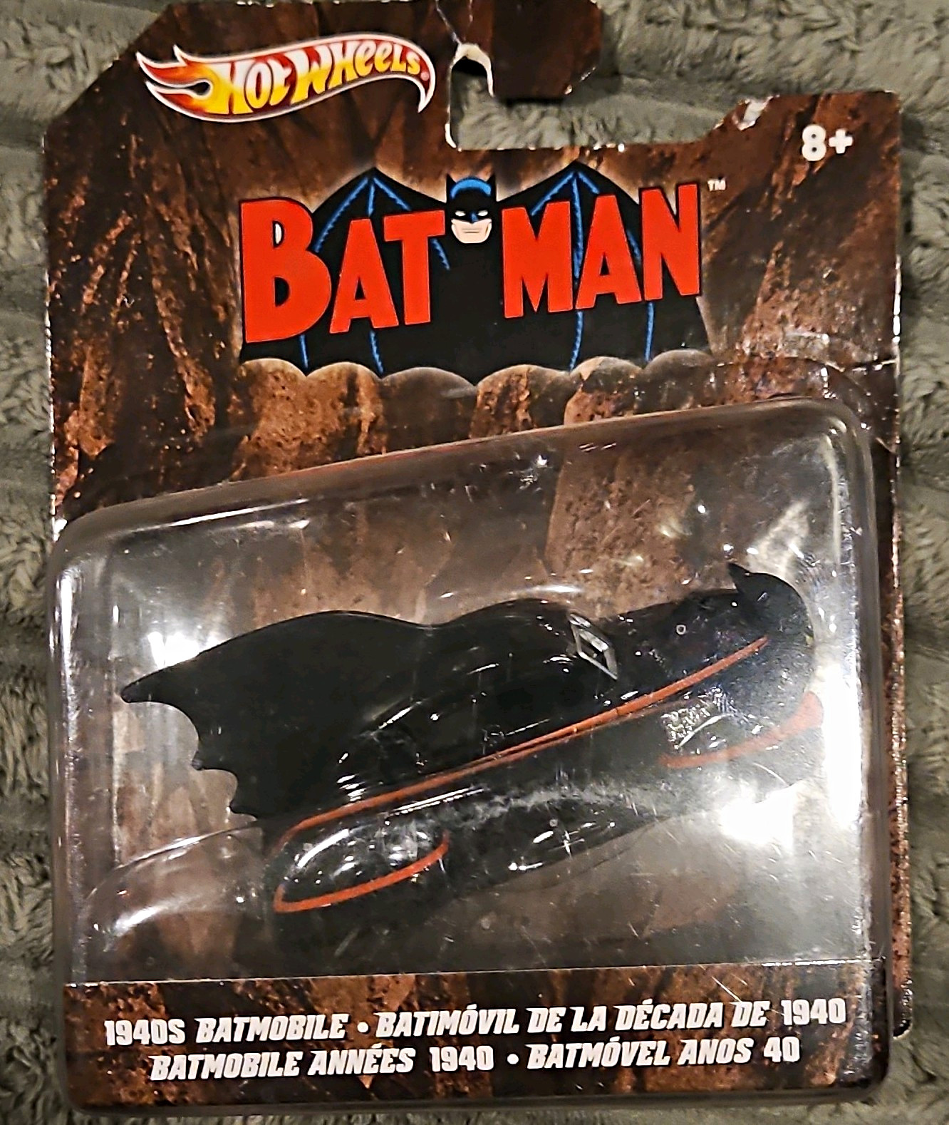 Hot Wheels Batman 1940s Batmobile Black/Orange 1:64 Diecast 2011 Unopened Box