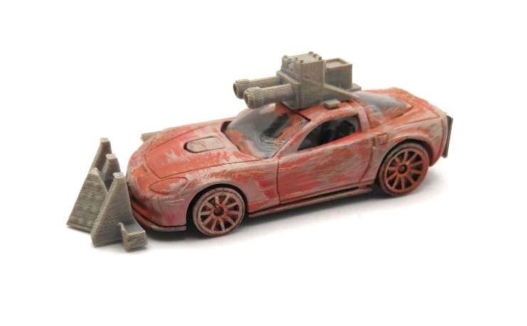 Custom Mad Max Zombie War Wasteland Road Warrior Truck 1/64 Hot Wheels Vehicle