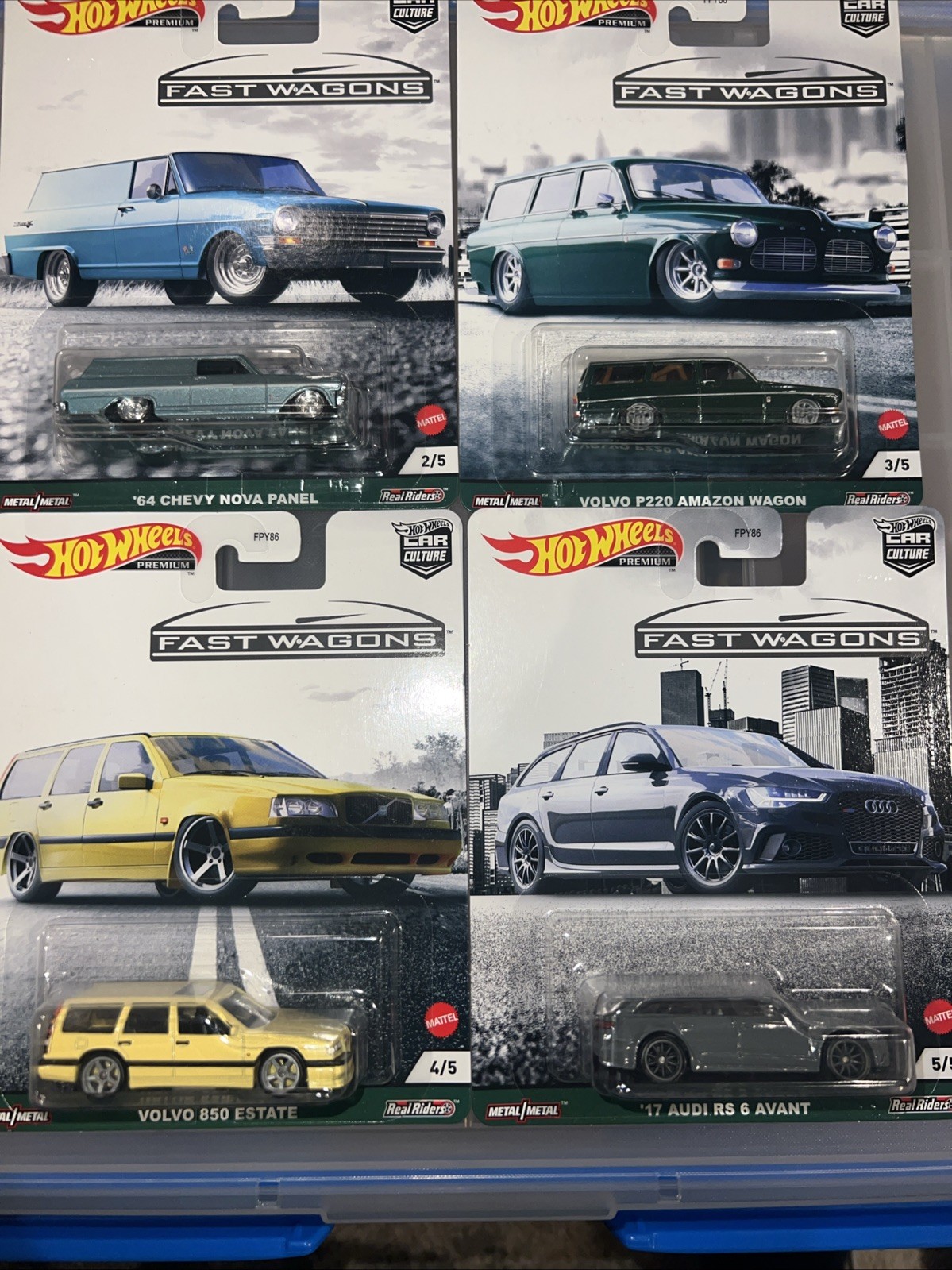 Hotwheels Premium Car Culture Fast Wagons FPY86 Set Of 4 Only See Pictures!!