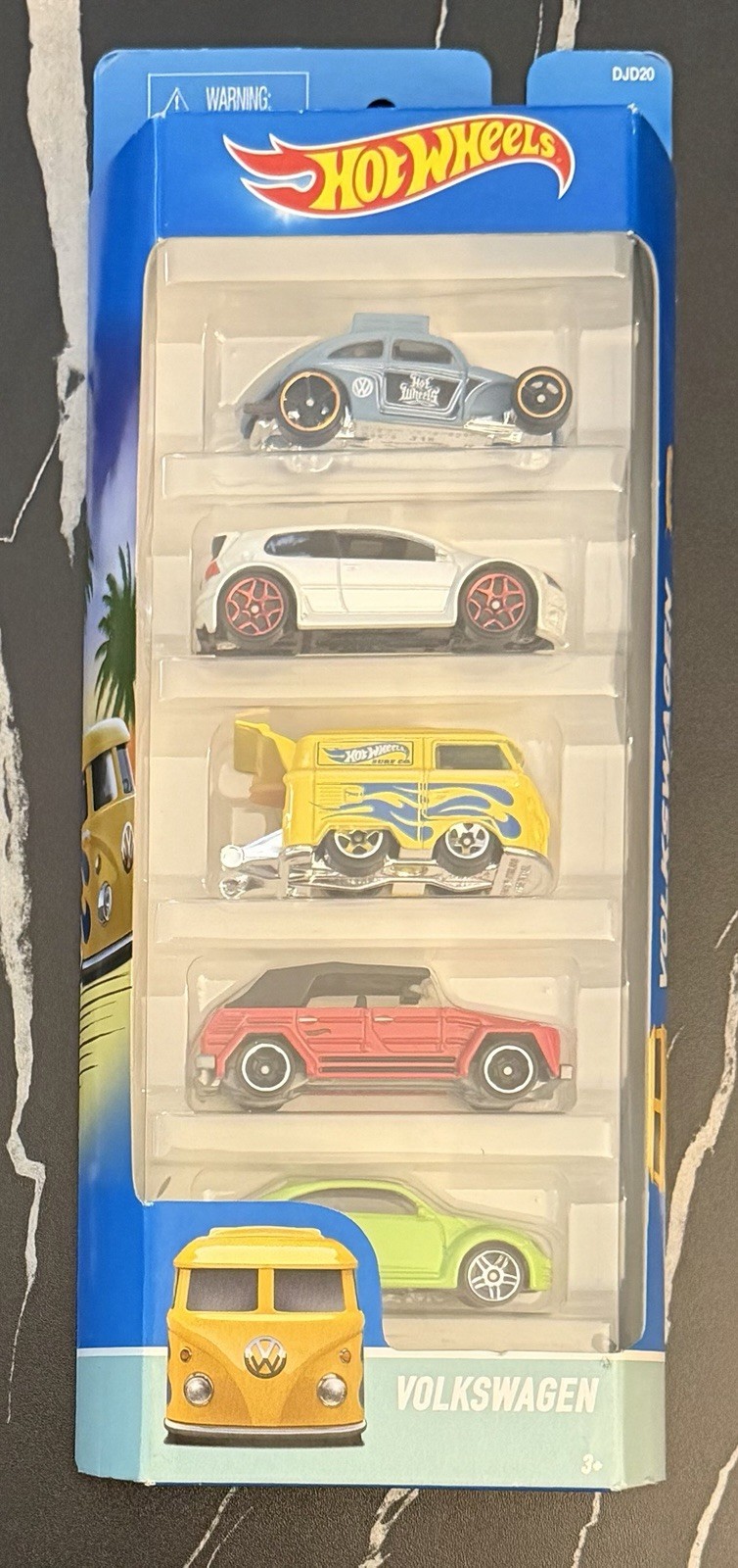 Hot Wheels Volkswagen 5-Pack: Golf GTI Custom Beetle Kool Kombi Beetle Type 181