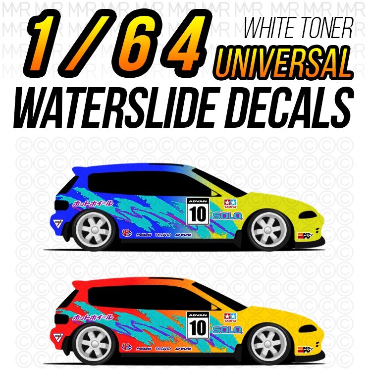 1/64 Scale SOLO CUPS Custom White Toner Universal WaterSlide Decal for Hot Wheel