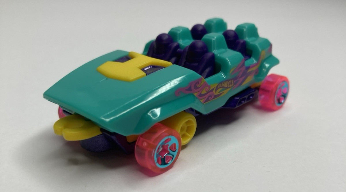 Mattel Hot Wheels Loopster teal green toy roller coaster car diecast 1:64 scale