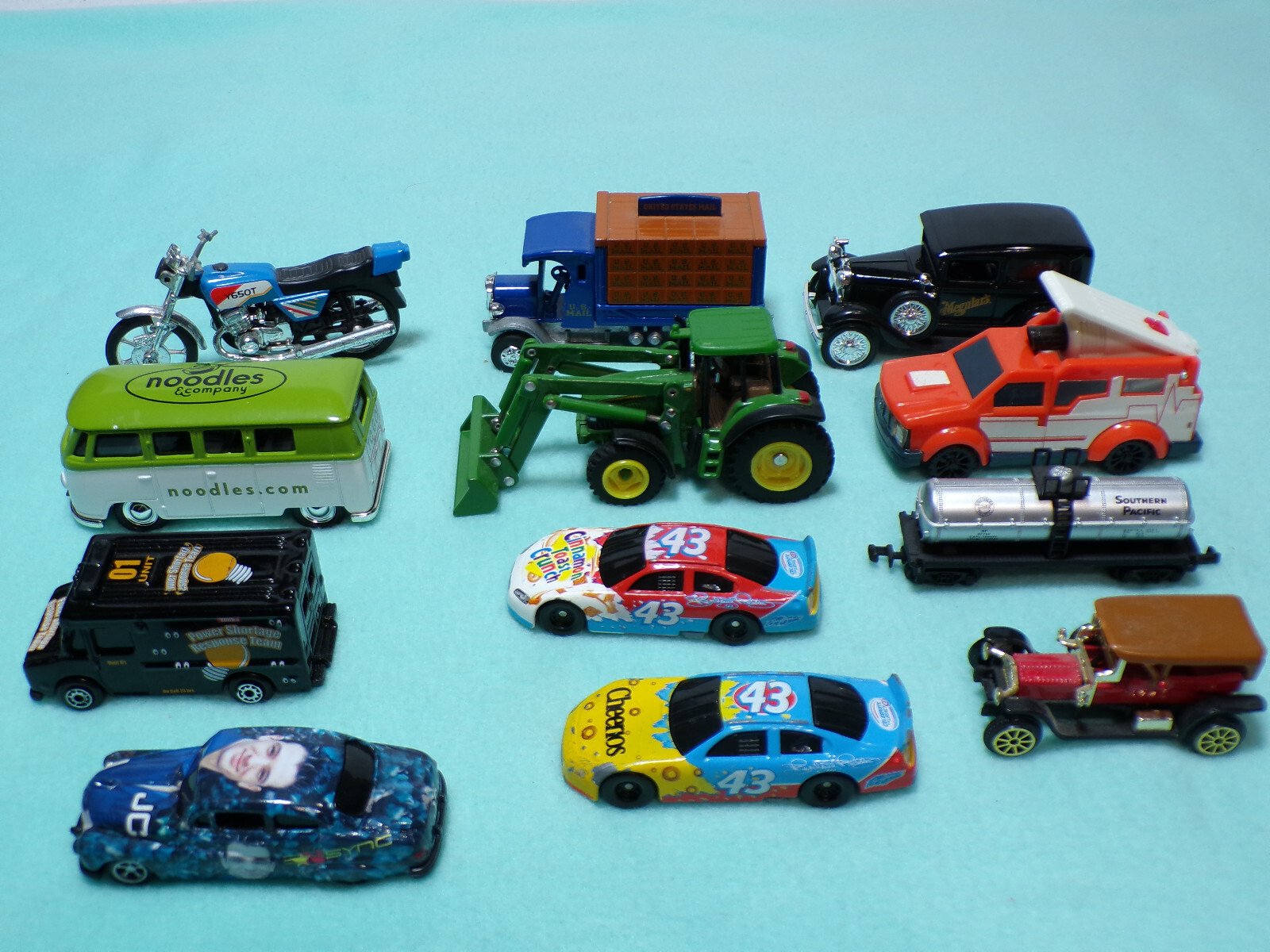 Lot of 12 Die-Cast & Plastic Kids Toys. John Deere, Road Champ and More