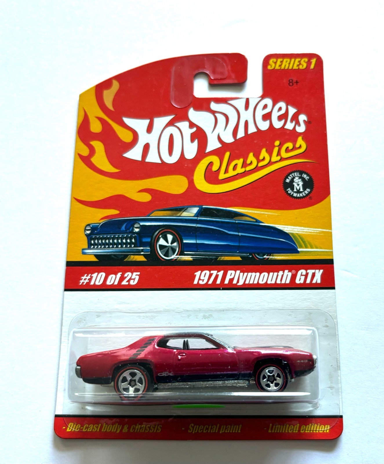 HOT WHEELS 1971 Plymouth GTX pearl PINK Classics Series 1 10/25 bxoo