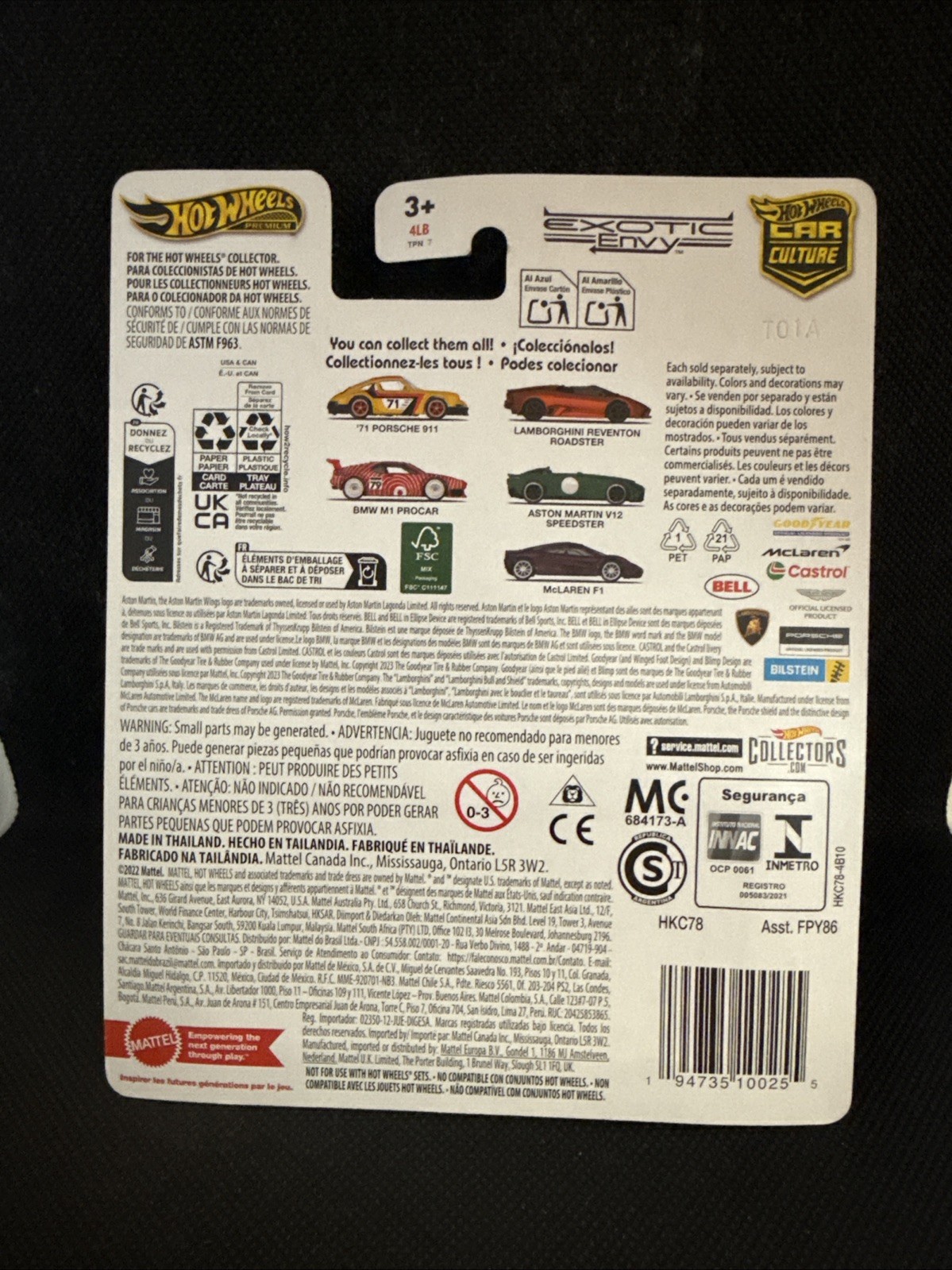 Mattel Hot Wheels HKC78-FPY86 Aston Martin – V12 Speedster Exotic Envy 2021 – GR