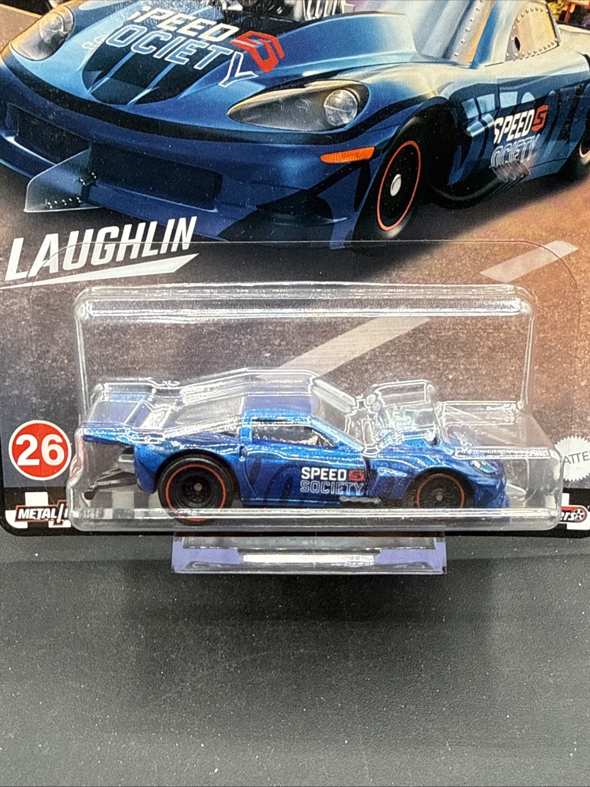 💙2020 Hot Wheels Premium CORVETTE Z06 DRAG RACER blue 26 Laughlin very nice