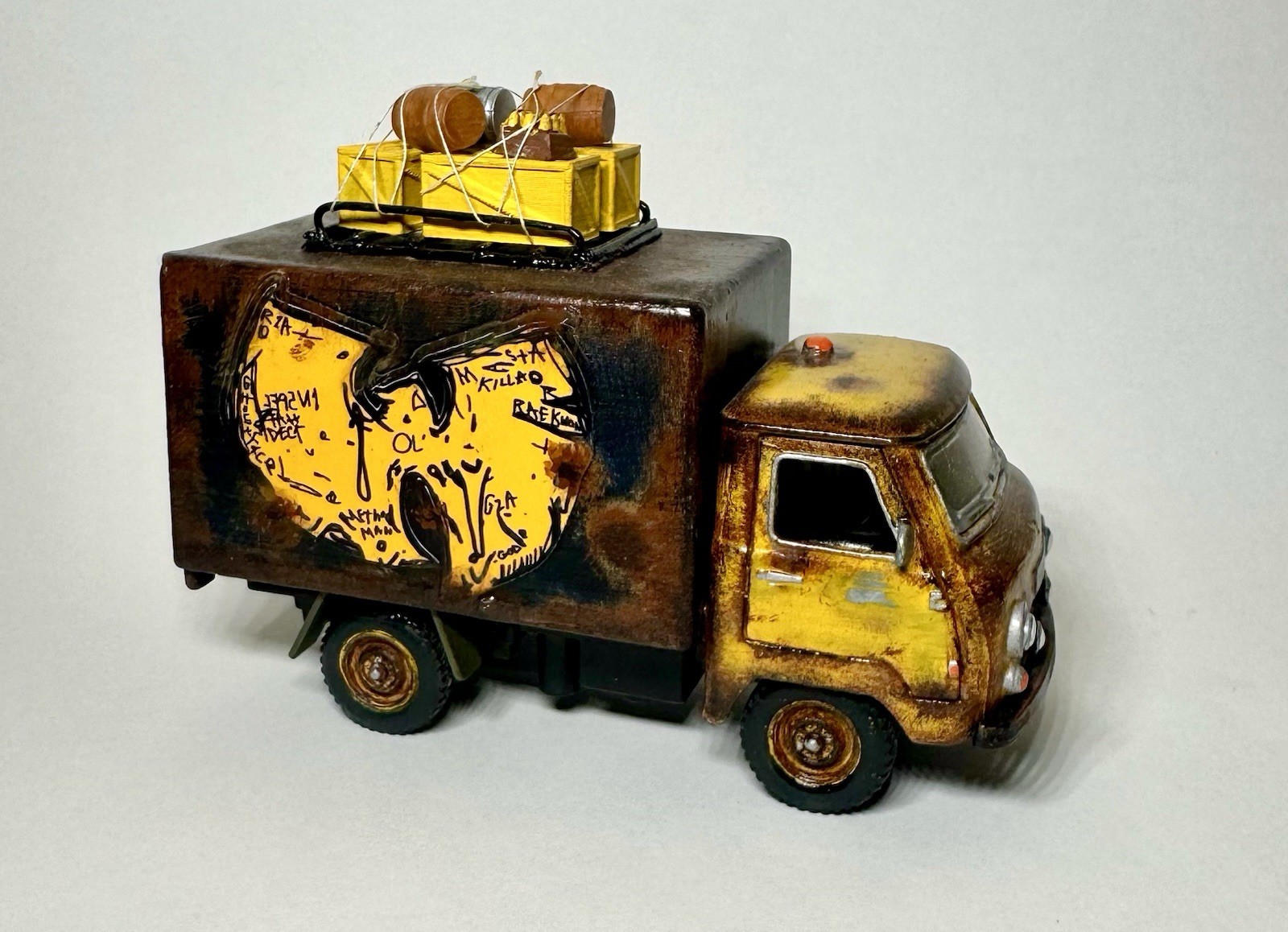 Custom 6” Diecast 1/25 Wu Tang Killa Bee Truck Hot Wheels Hand Painted Rat Rod