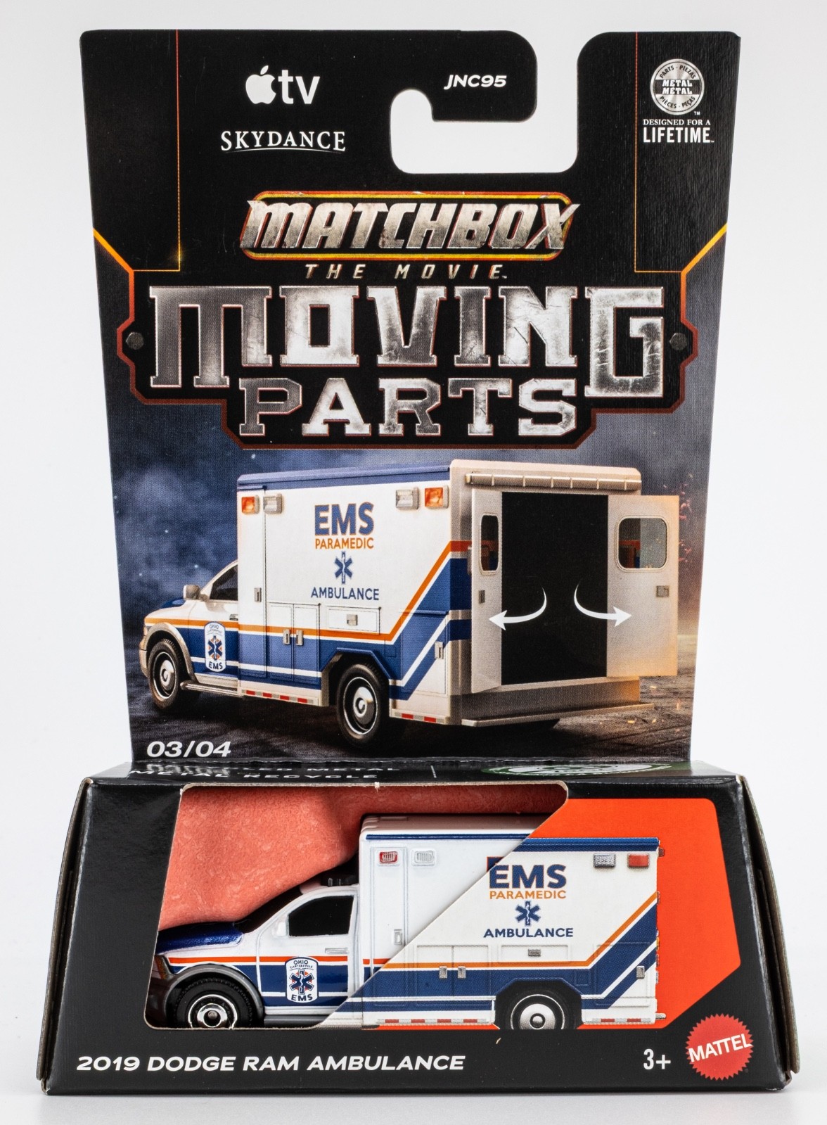 2026 Matchbox The Movie | Moving Parts #03 2019 Dodge Ram Ambulance WHITE | FSC