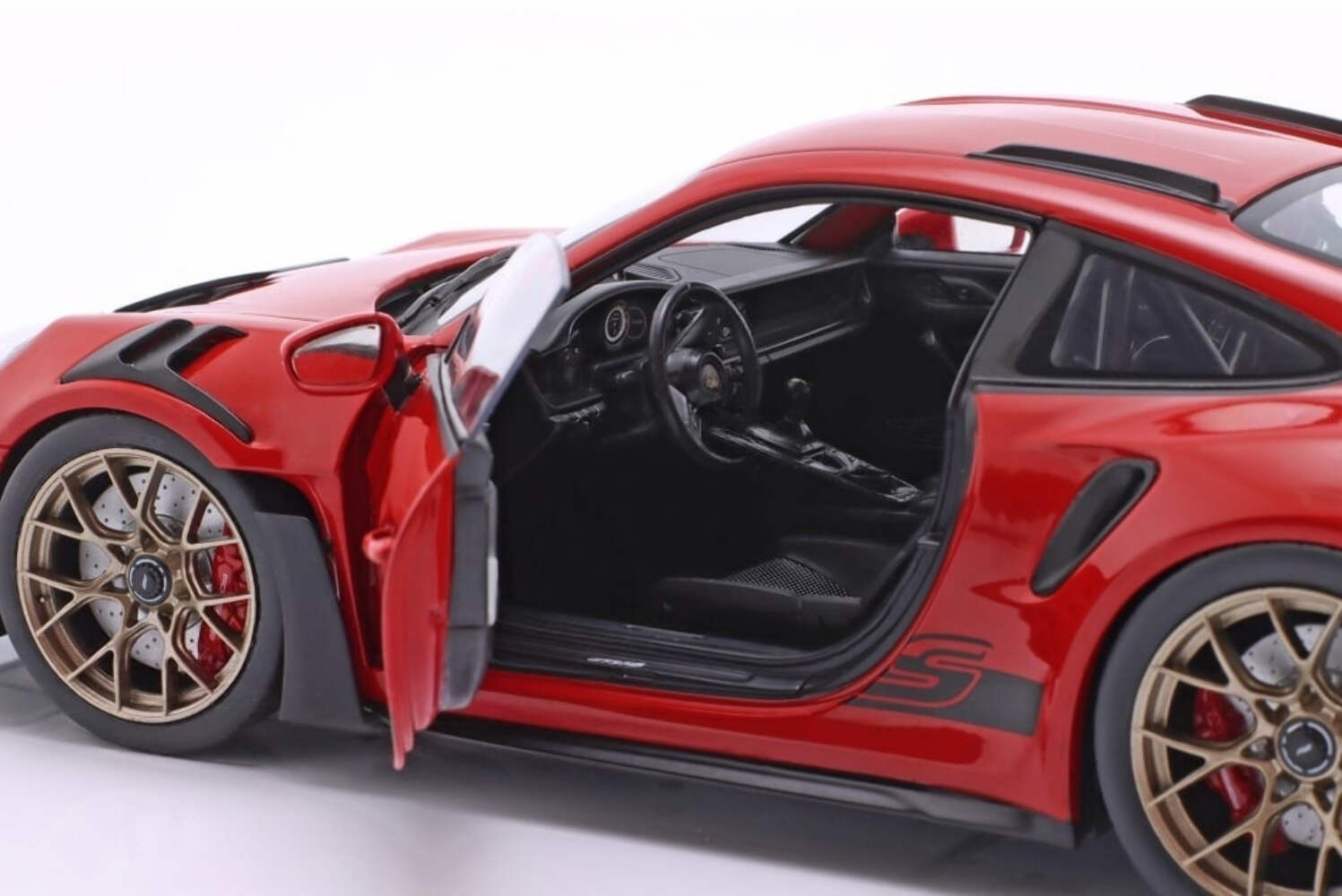 Solido 2024 Porsche 911 992 GT3 RS Guards Red w/ Gold Wheels 1:18 S1812101