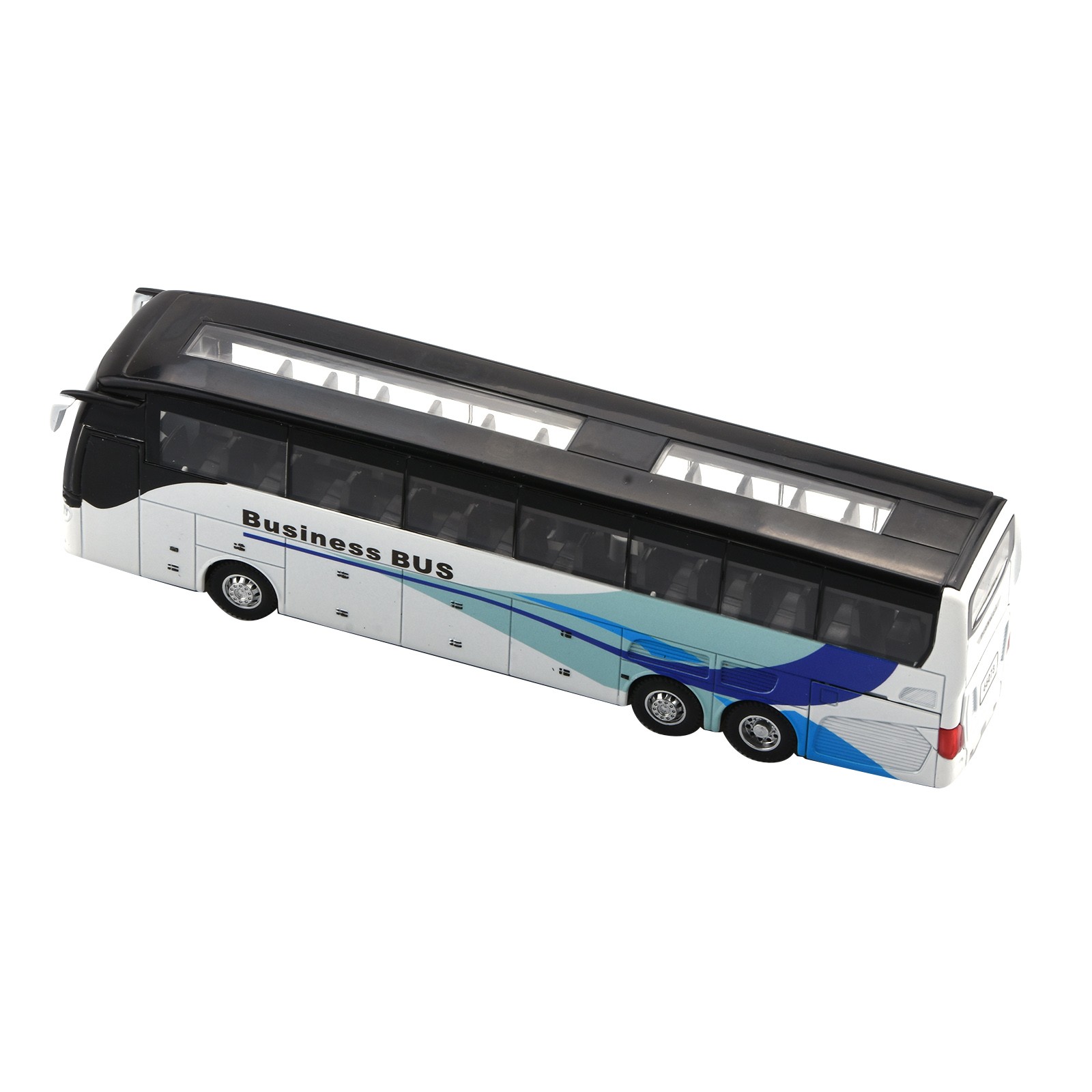 Model Flash Light Vehicle Single Sightseeing Bus 1:32 Alloy Cars Pull Back Toys