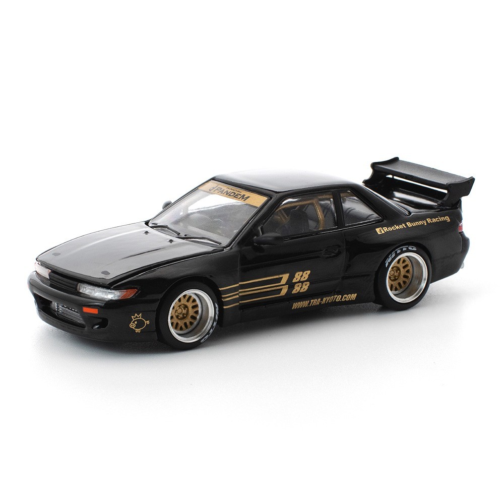 Pop Race 1:64 Nissan Silvia S13 Pandem Black Diecast Model Car PR640289