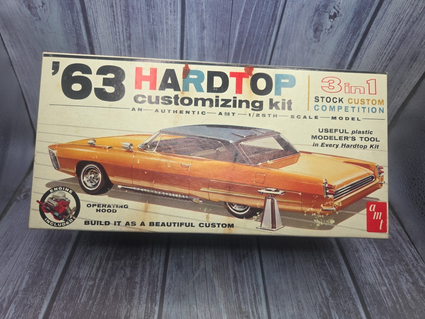 Vintage AMT 1963 Hardtop 3-in-1 Customizing Kit Built w Box 1/25