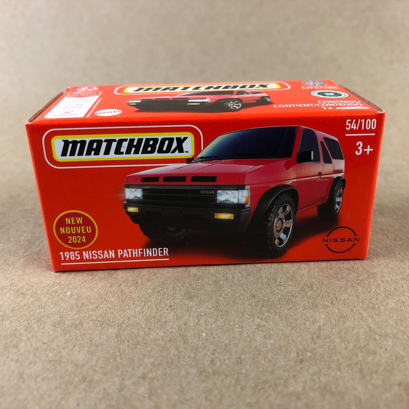 2024 Matchbox Power Grabs 1985 Nissan Pathfinder 54/100 Red 1:64 Diecast Car