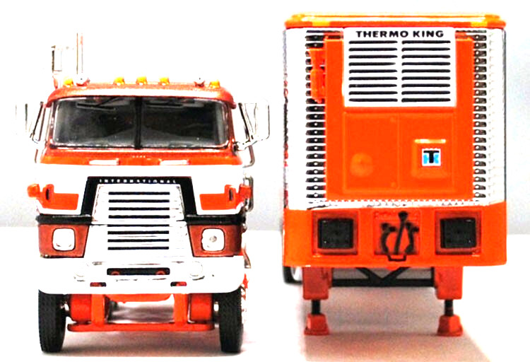 DCP FIRST GEAR 1/64 SCALE INTERNATIONAL TRANSTAR CABOVER BRONZE, ORANGE &WHITE