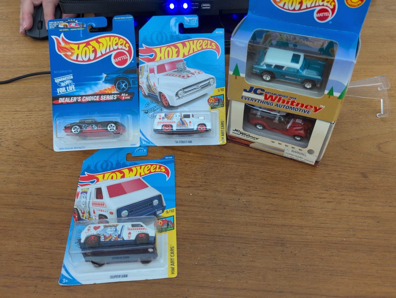 Hot Wheels Lot Of 5 (2) JC Whitney’s 40’s WOODIE & NOMAD. (3) Mixed Hot Wheels.