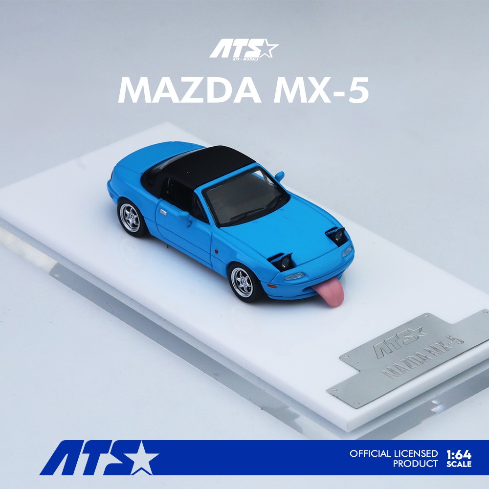 ATS 1:64 Mazda MX5 Miata NA Tongue Out Opened PopUp Lights Diecast Car Variant