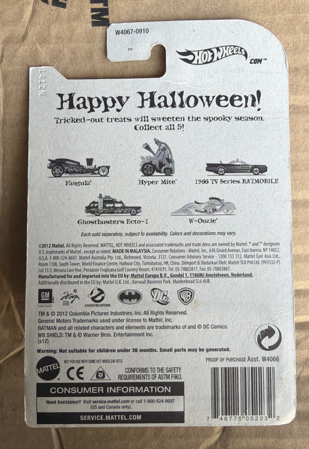 Hot Wheels 2012 Happy Halloween Fangula 1/5 – Kroger Exclusive New