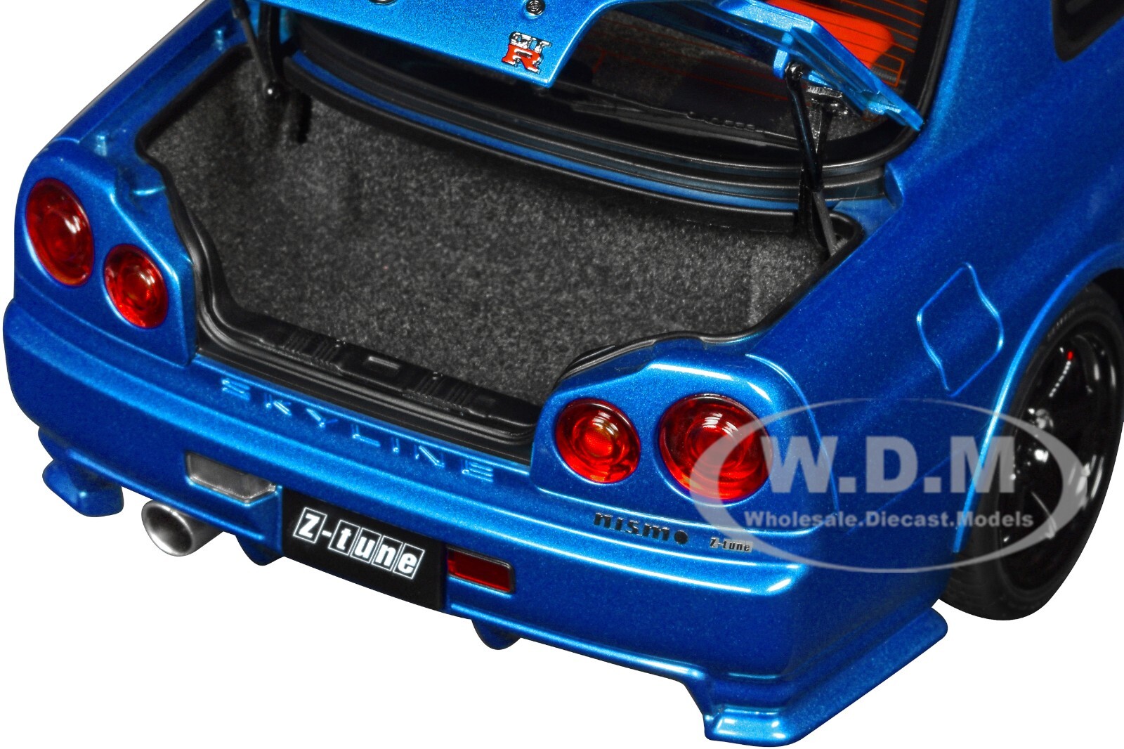 NISSAN SKYLINE GT-R R34 NISMO Z-TUNE RHD BAYSIDE BLUE 1/18 BY AUTOART 77462