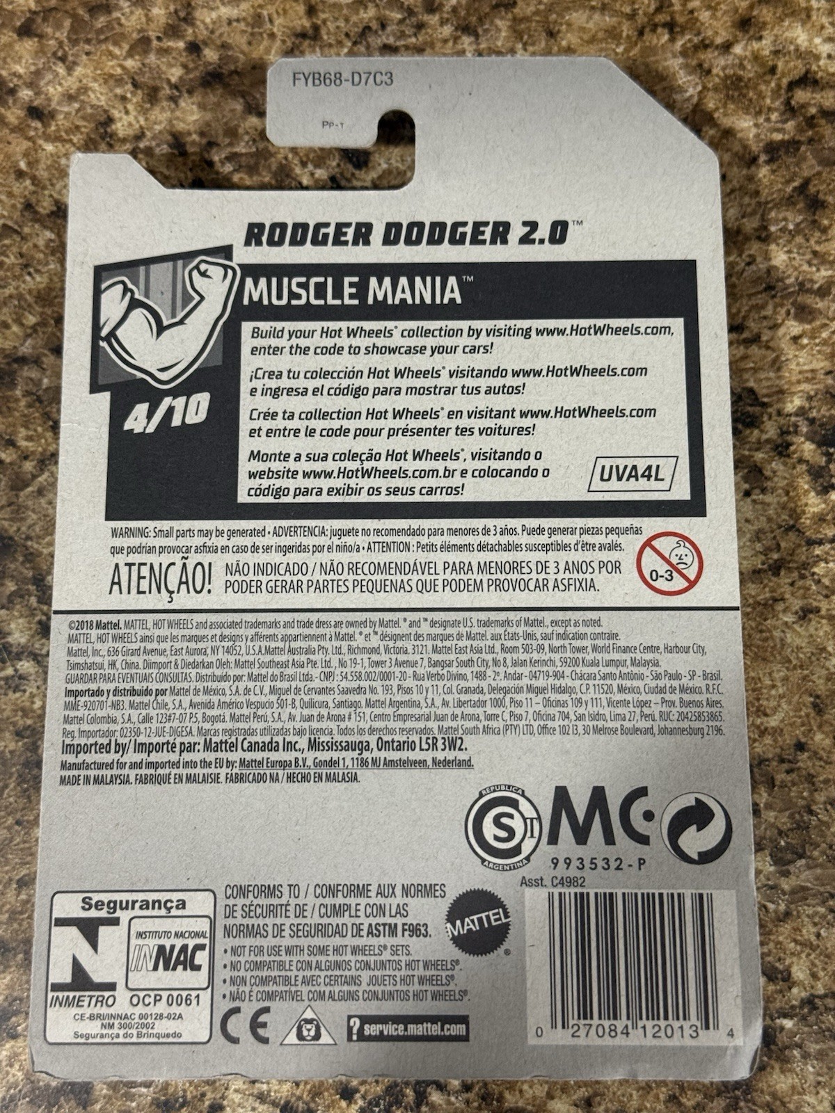Hot Wheels 2019 Rodger Dodger 2.0 HW Muscle Mania Purple 195/250