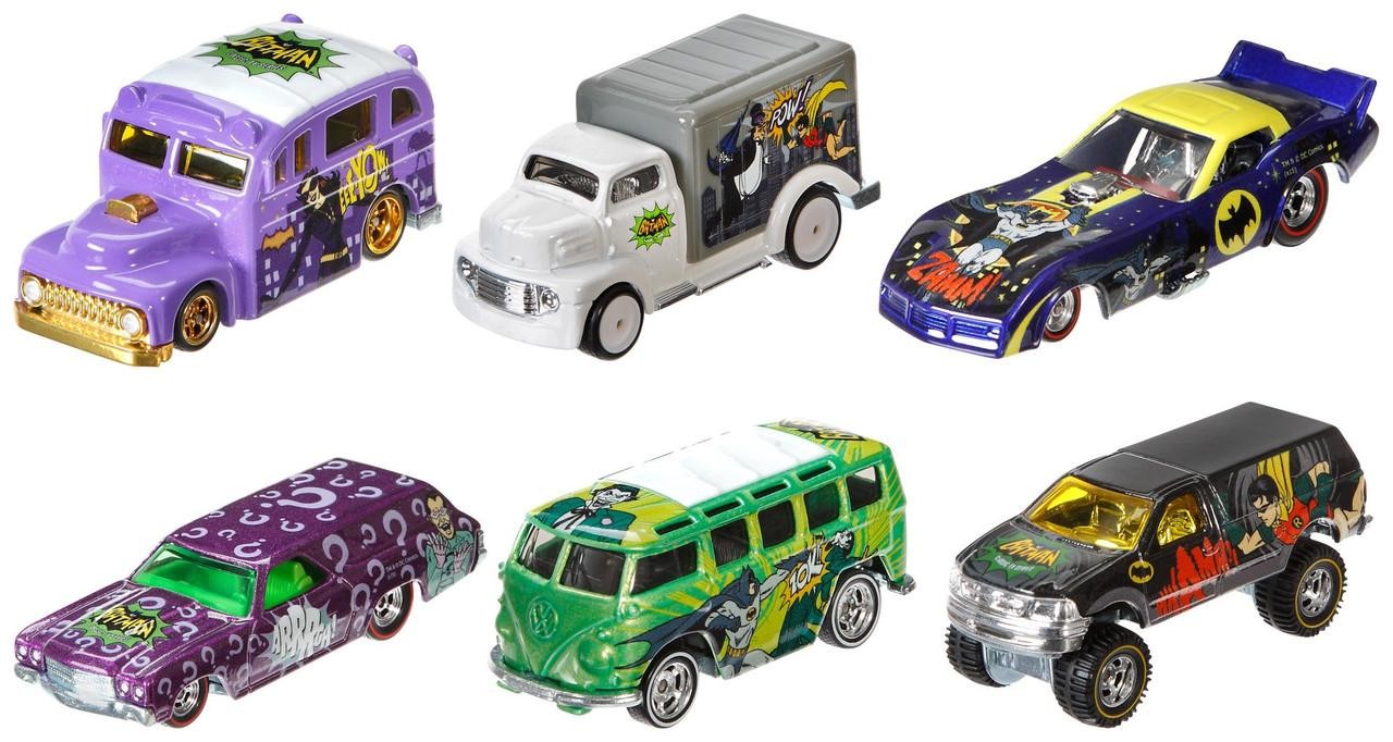 Hot Wheels Pop Culture Batman-Cast 6-Pack