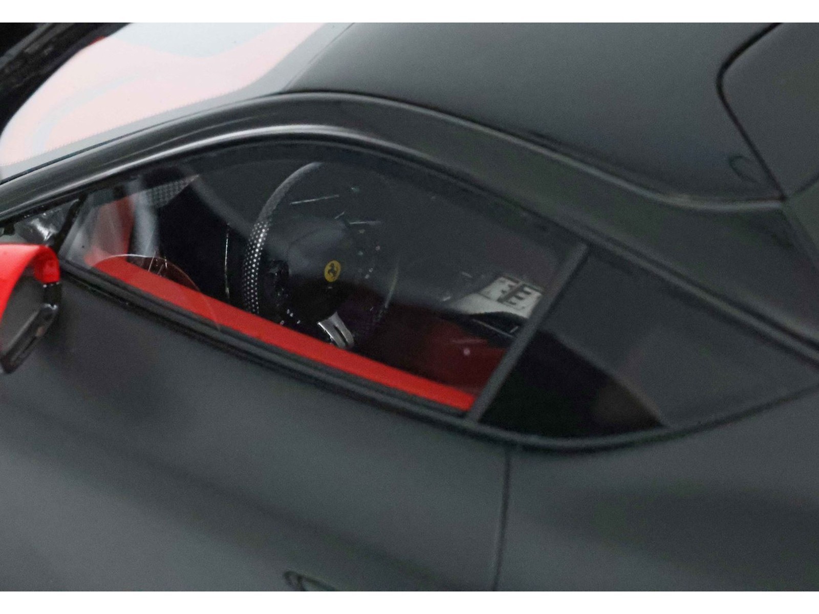 FERRARI 12CILINDRI MATT BLACK & DISPLAY CASE 1/18 MODEL CAR BY BBR P18254 E