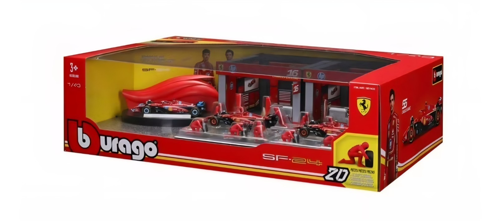 Burago 1:43 Formula 1 Racing Deluxe Paddock Set Red Bull