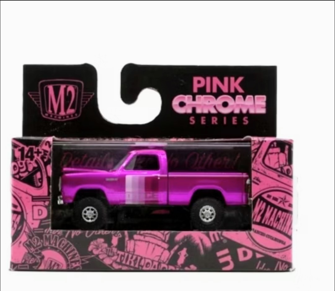 M2 MACHINES 1979 DODGE 150 POWER WAGON PINK CHROME SERIES