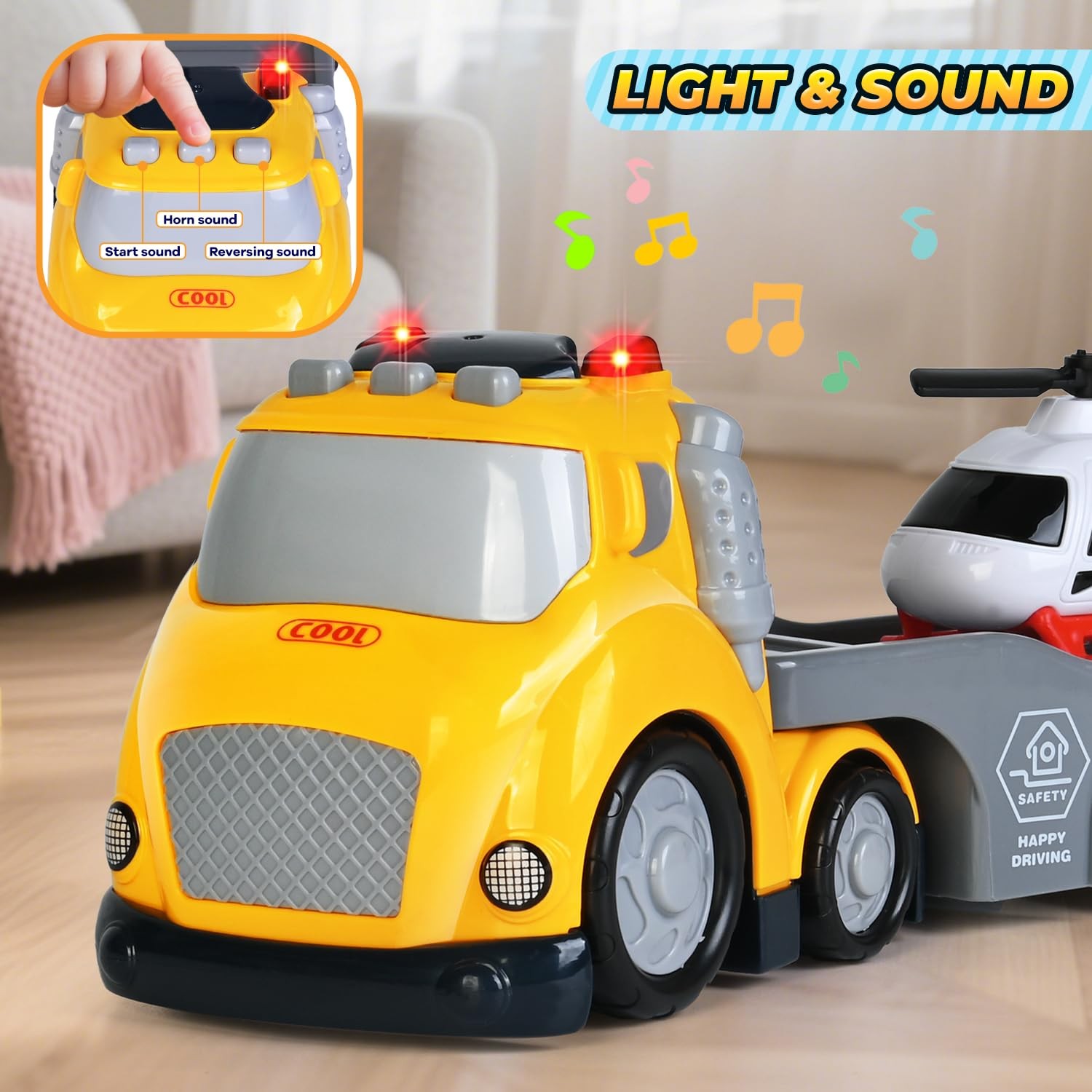 Toddlers Truck Toys,Boy Toys Gifts for 1 2 3 Years Old,5 in 1 Construction Tr…