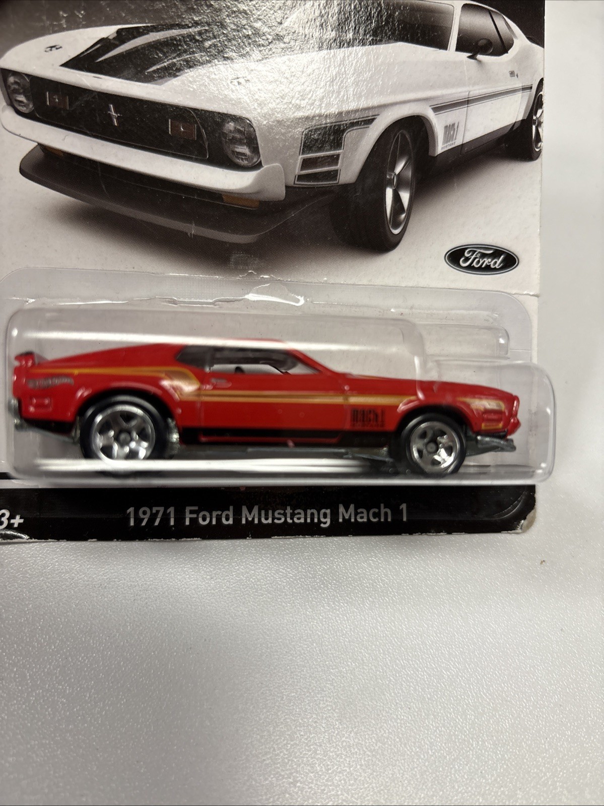 NIPn2014 Hot Wheels Mustang 50 Years Series 3/8 1971 FORD MUSTANG MACH 1 Red