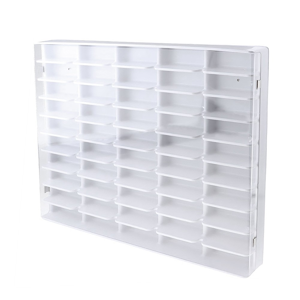 Acrylic Display Case for HW 1/64 Diecast Car Matchbox Toy Storage Shelf 50-Grid