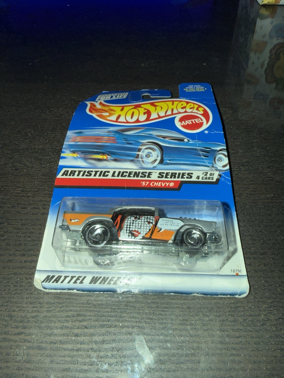Hot Wheels Artistic License Series 1957 ’57 Chevy 1:64 Diecast Silver Unopened