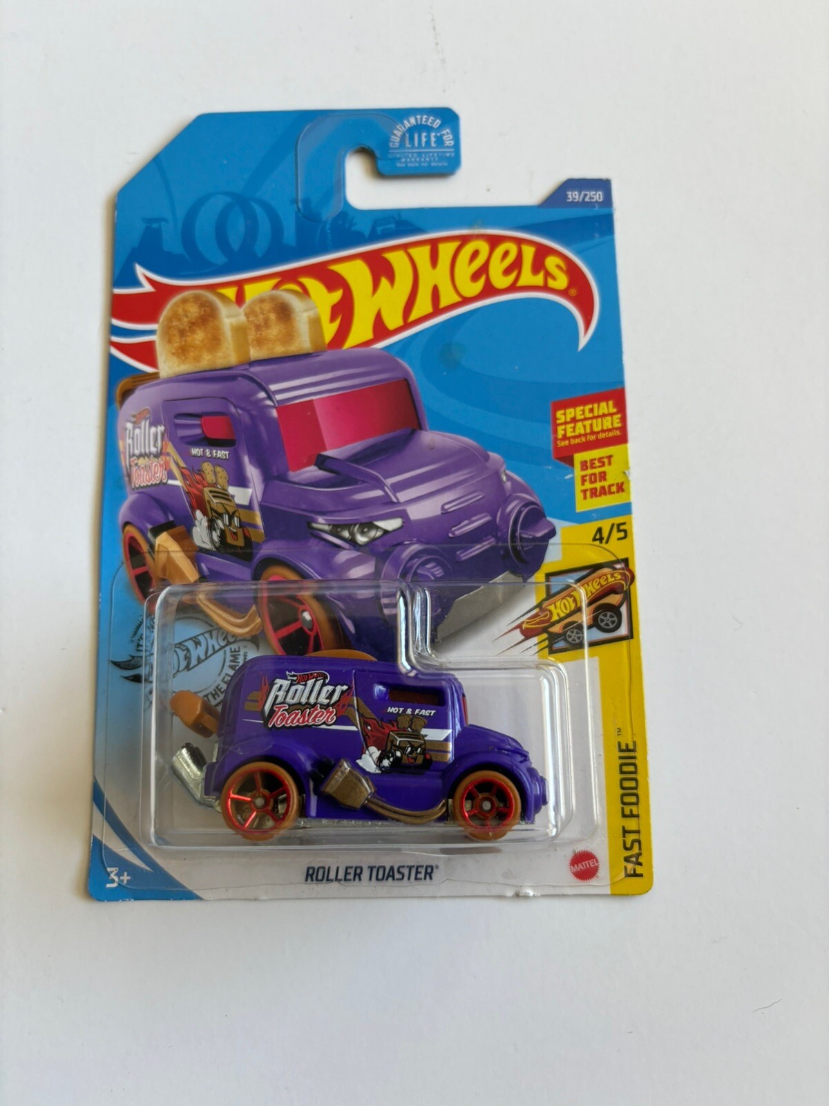 HOT WHEELS Roller Toaster purple lowered toast variation 39/250 Fast Foodie bxrr