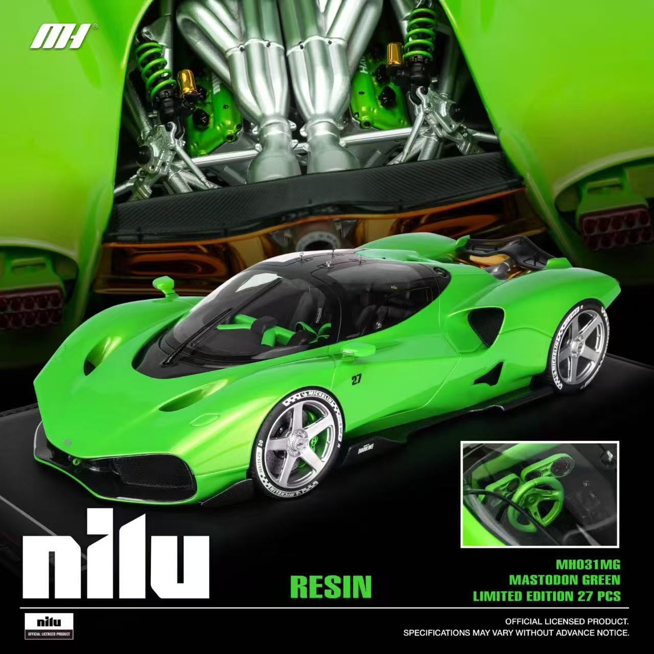 Motorhelix 1:18 Nilu 27 Hypercar Limited Edition Resin Car Model