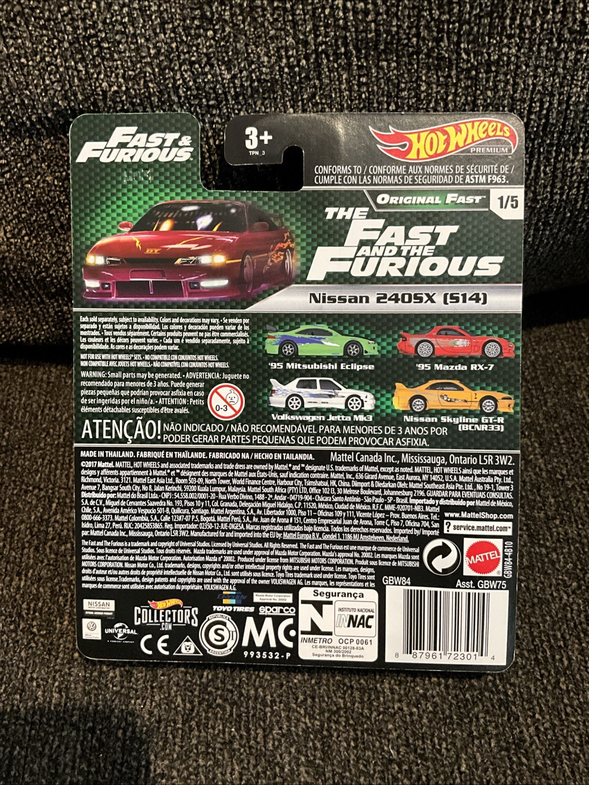 Hot Wheels Fast and Furious Original Fast Nissan 240SX (S14) Crack Blister