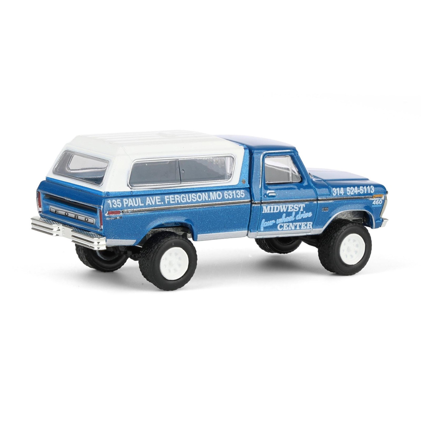 Greenlight 1/64 1974 Ford F-250 with Camper Shell Midwest 4WD Center 30345