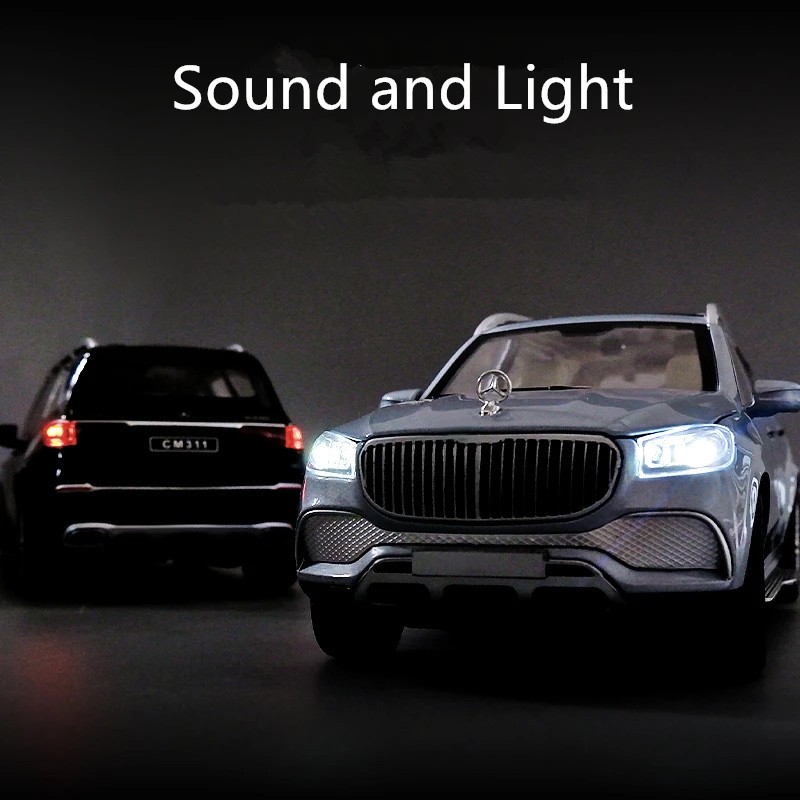 1:24 Benz Maybach GLS GLS600 SUV Diecast Alloy Car Model Simulation Sound Light