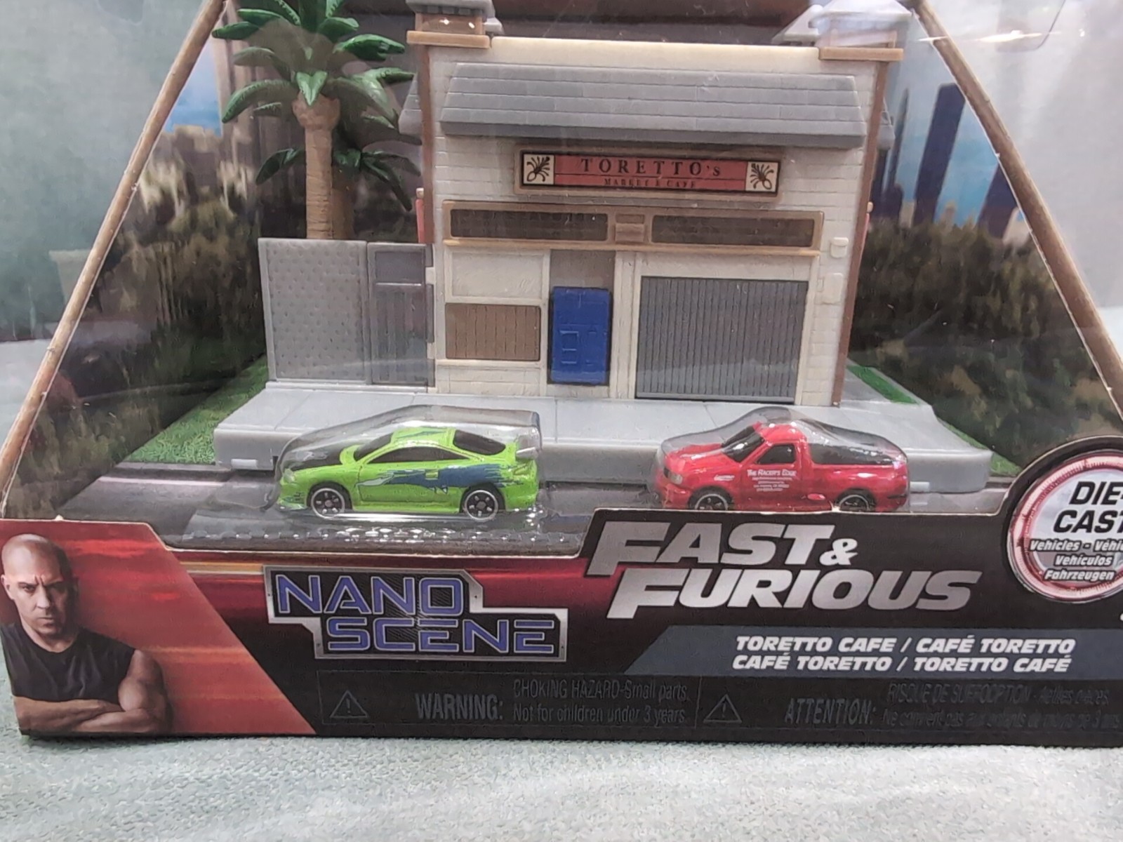 Universal Fast and Furious Nano Scene Toretto Cafe Die Cast Vehicles NIB