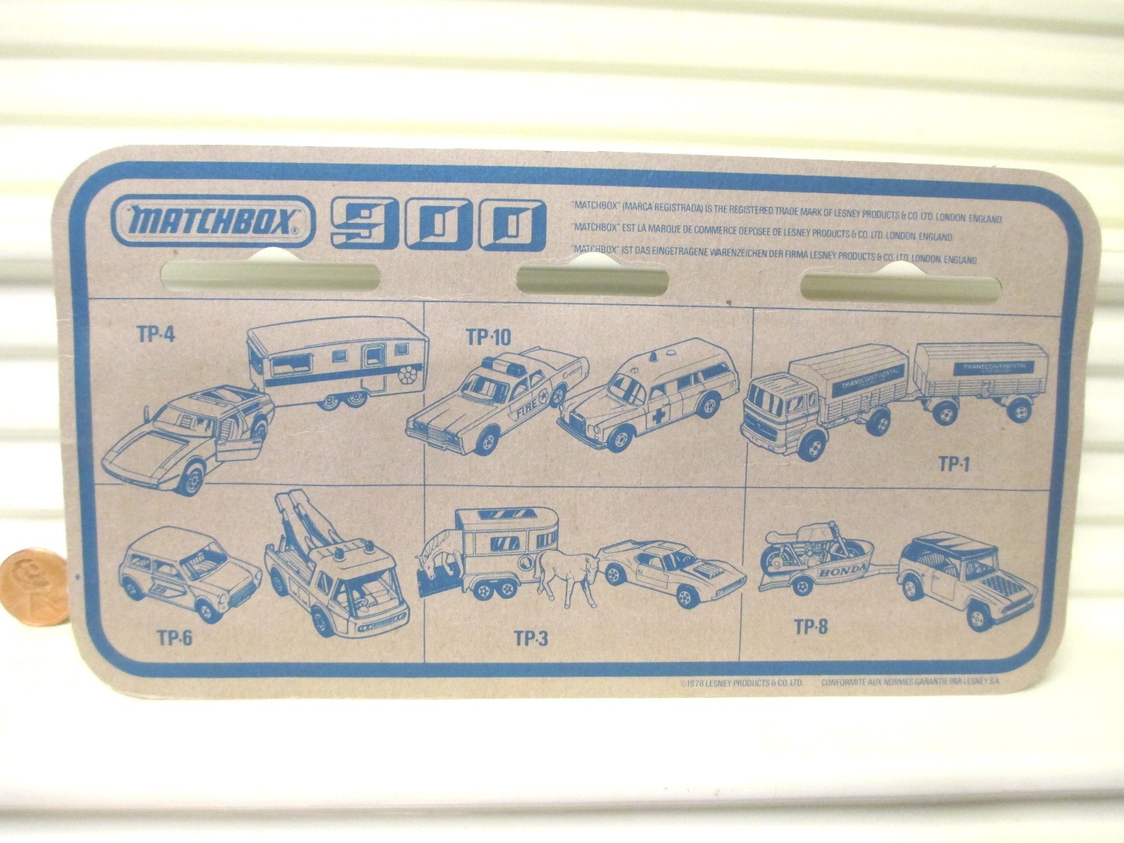 LESNEY MATCHBOX 1978 TP19 Cattle Truck +Trailer Two Pack New in Unopened Package
