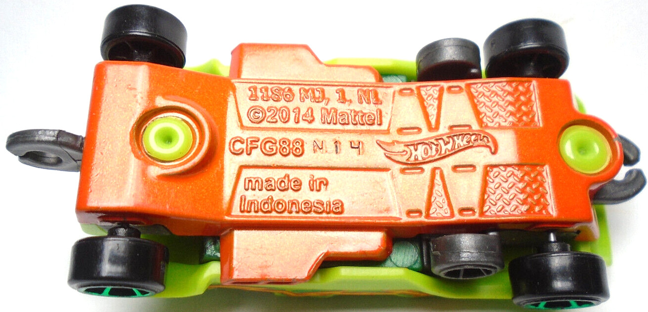 2020 HOT WHEELS LOOPSTER GREEN 1:64 DIECAST 2 3/4″ ROLLER COASTER CAR W/ ORANGE