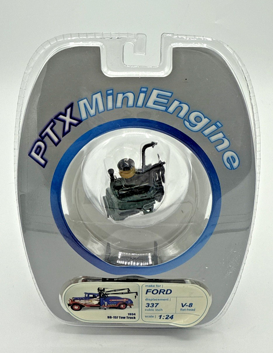 PTX MINI ENGINE 1934 FORD BB-157 TOW TRUCK 1:24 337 CUBIC INCH V-8 FLAT HEAD