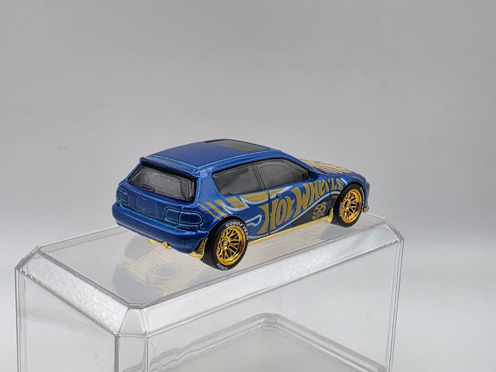 Hot Wheels 1992 Honda Civic EG Hatch , Real Riders , custom wheel swap ls mesh