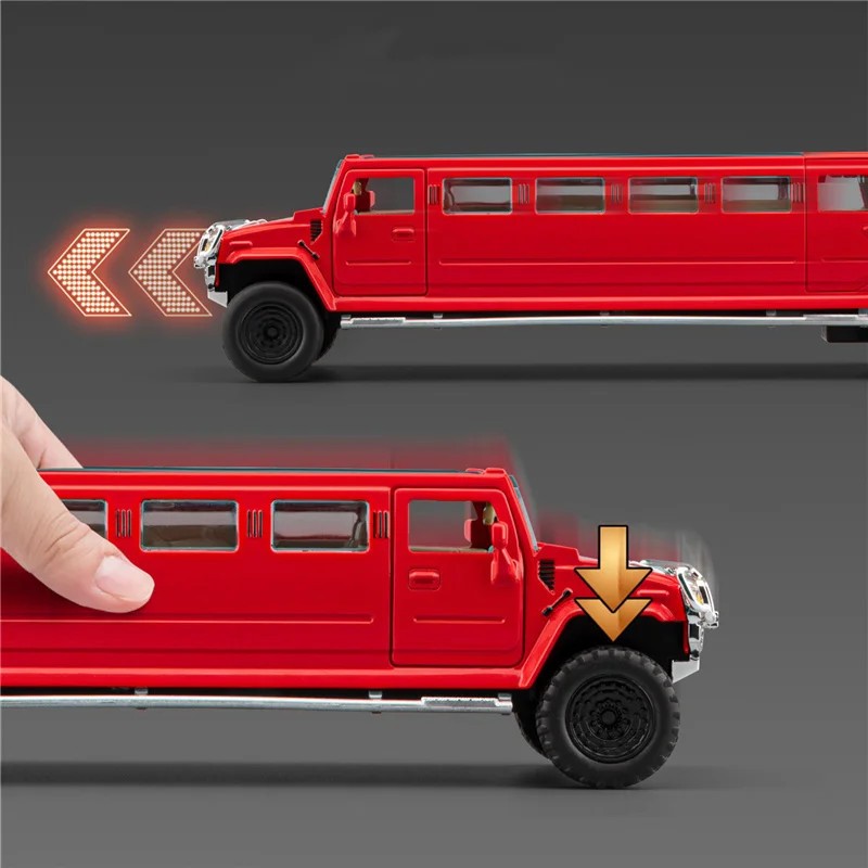 1:32 Extended Version HUMMER H2 Alloy Car Model Diecast Metal Vehicles Car Model