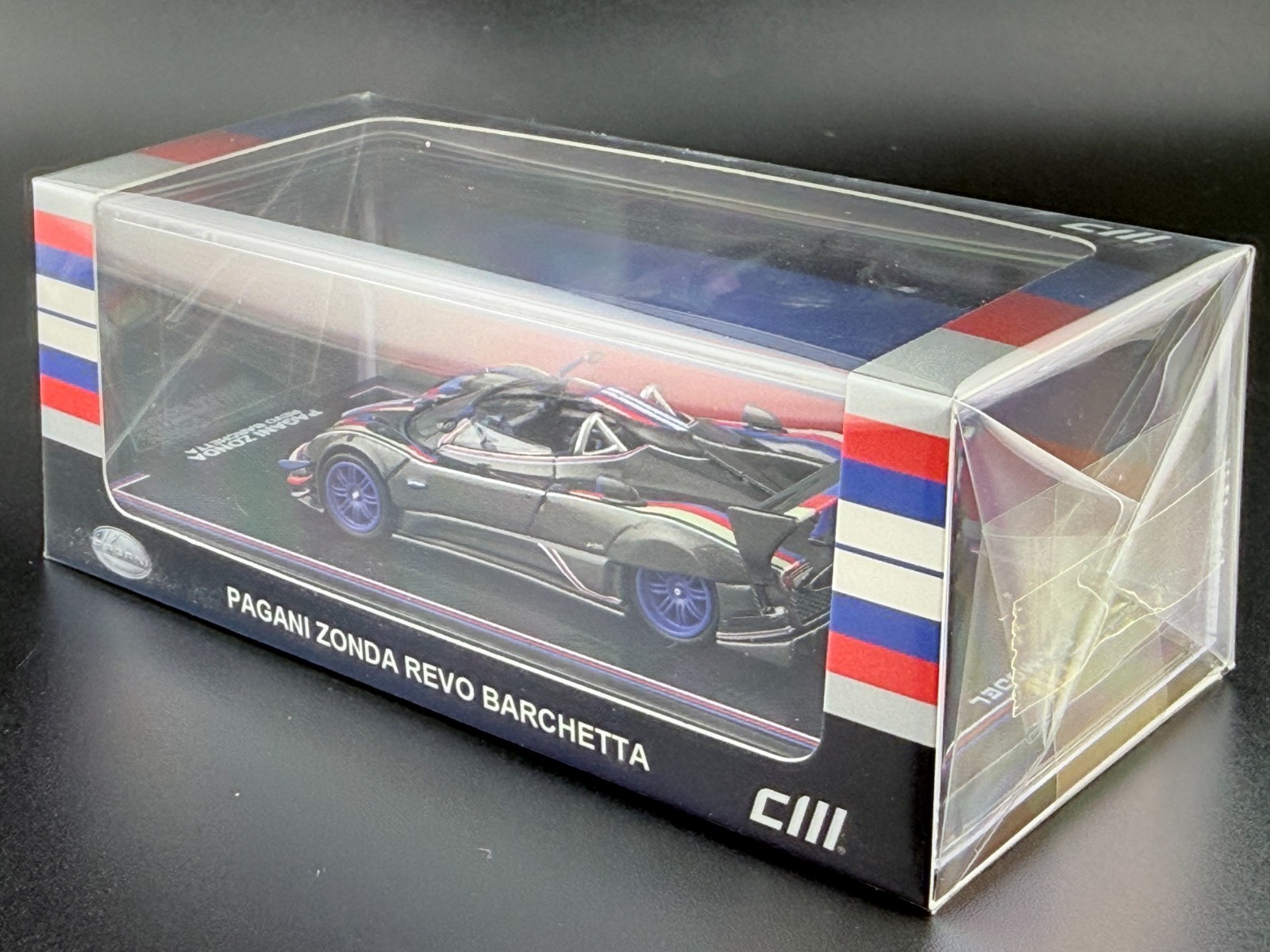 CM Model Pagani Zonda Revo Barchetta – Carbon Fiber Black 1/64