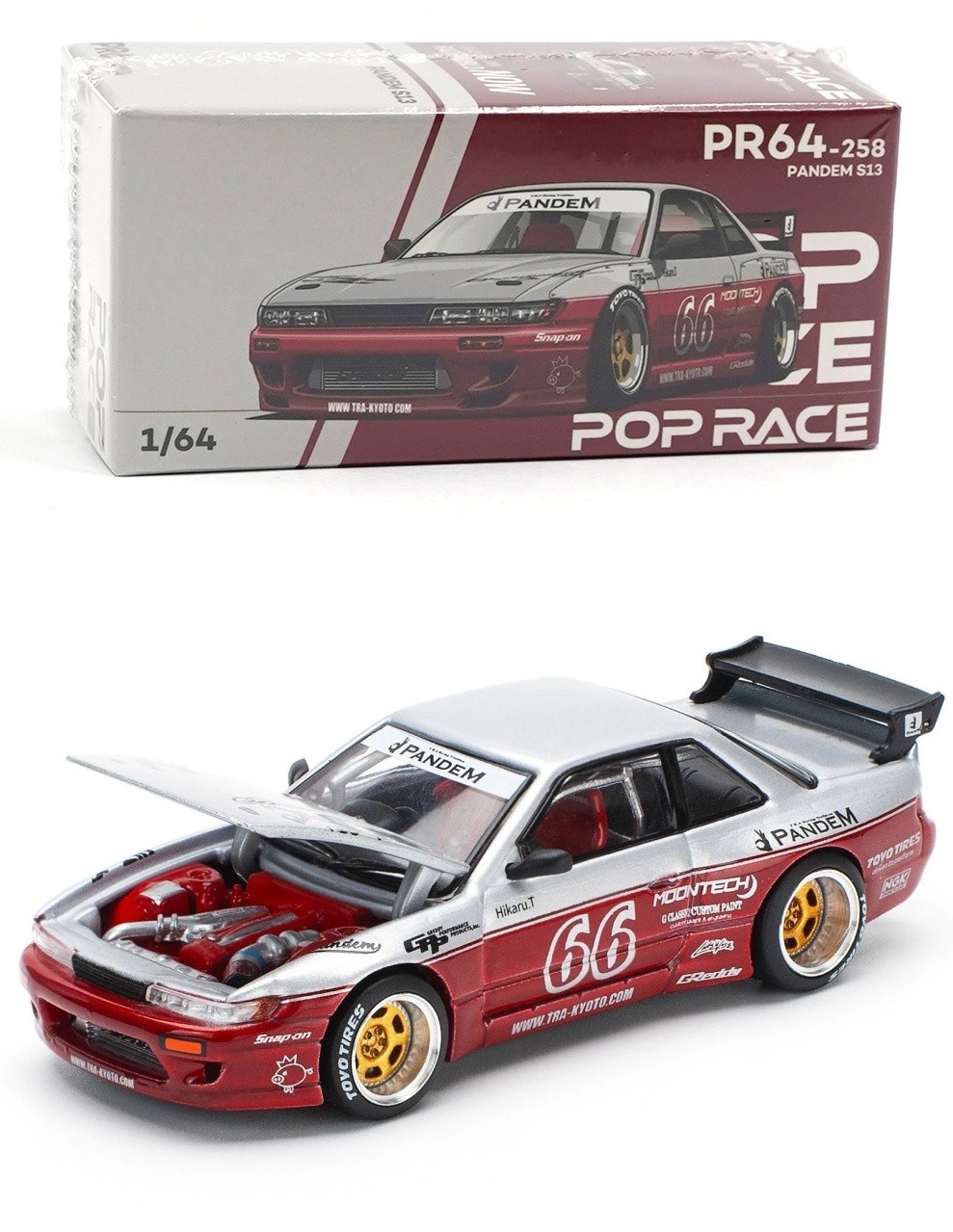 Pop Race Pandem Nissan Silvia S13 Moontech 1:64 PR640258