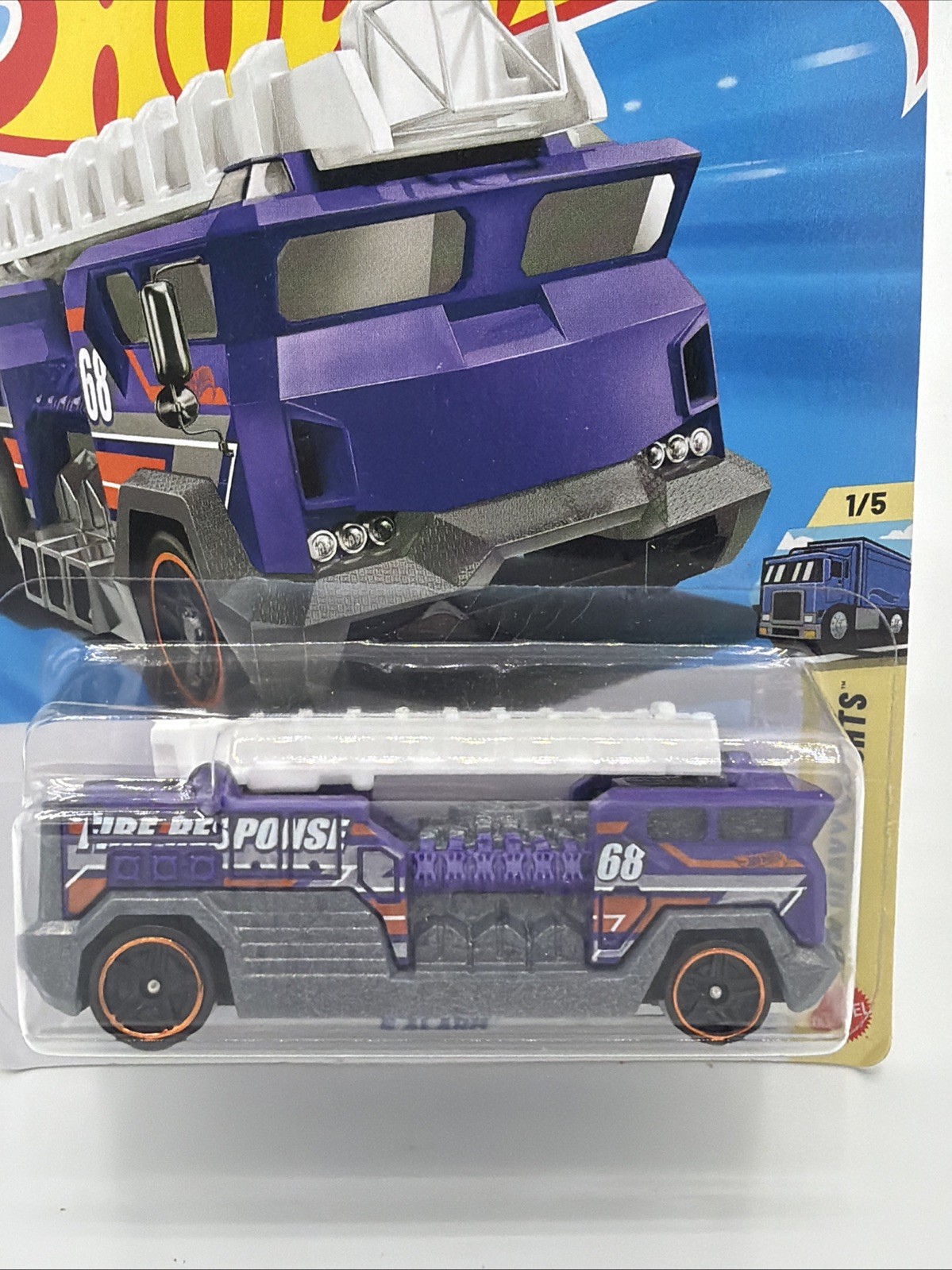 HOT WHEELS 2026 5 ALARM PURPLE 32/250 JJJ03 HW HEAVYWEIGHTS KEVIN CAO DESIGN