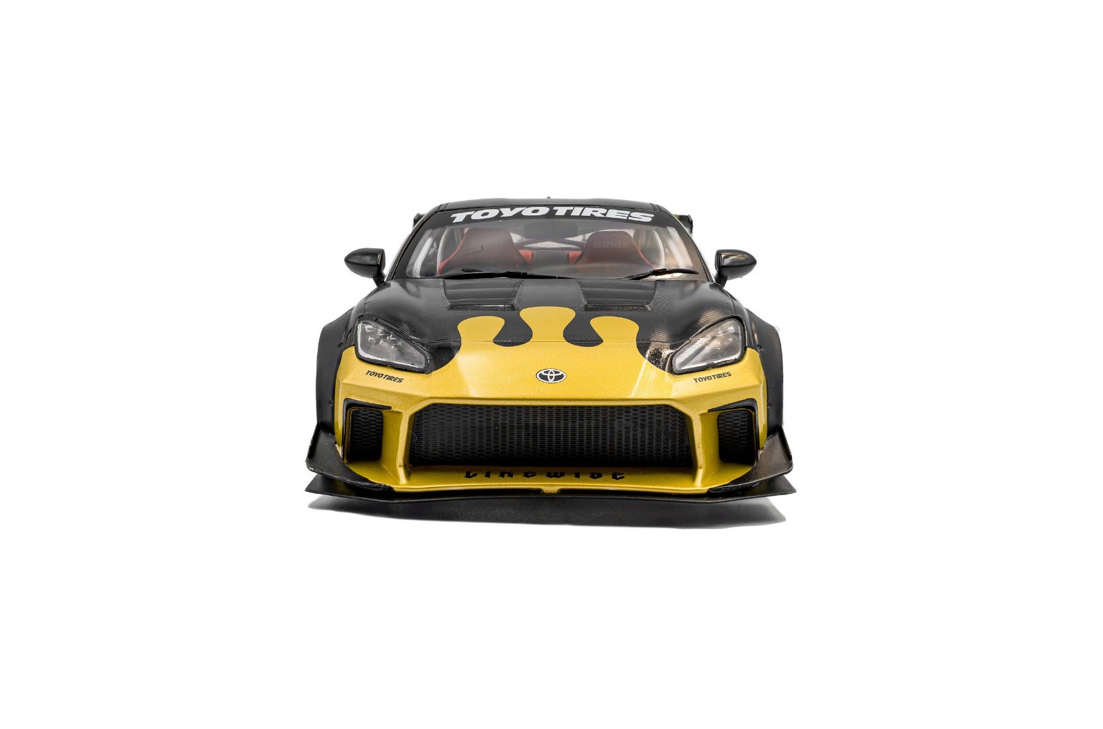 Solido 1/18 2024 Toyota GR86 Black and Gold Liberty Walk Body Kit S1813603