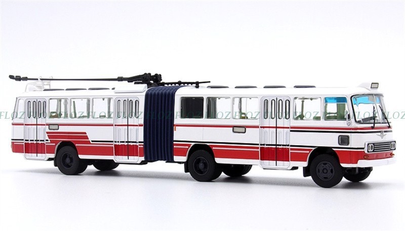 Auto-glimpse Shanghai Bus SK561G Articulated Trolley Bus 1:64 Model Metal Gift