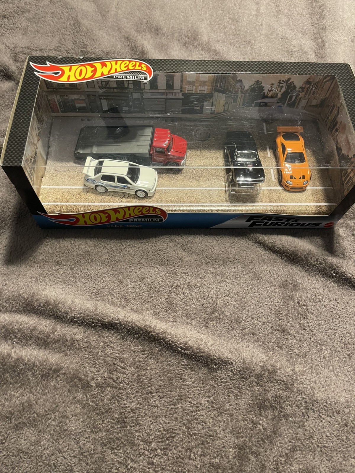 2020 Hot Wheels Premium Fast & Furious 4 Piece Diorama Box Set NIB